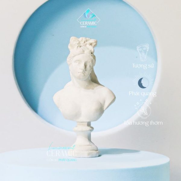 Đầu tượng nữ thần Aphrodite bằng sứ phát quang tỏa hương thơm