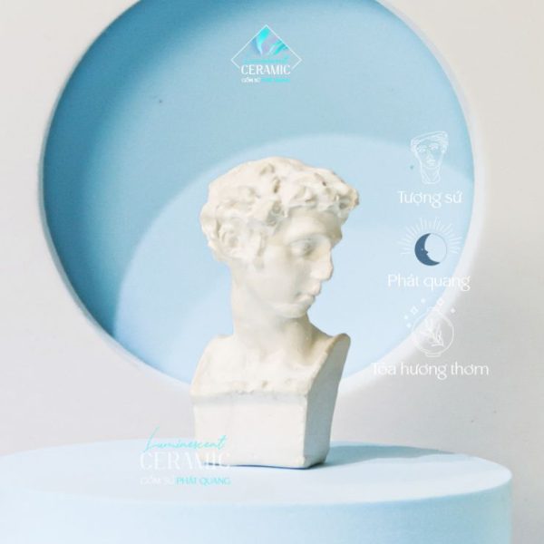 Đầu tượng Giuliano de Medici bằng sứ phát quang tỏa hương thơm trang trí decor